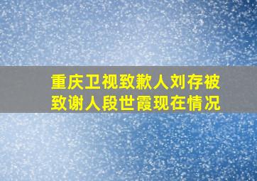 重庆卫视致歉人刘存被致谢人段世霞现在情况