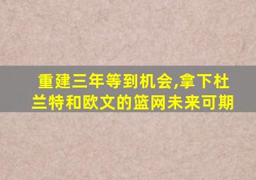 重建三年等到机会,拿下杜兰特和欧文的篮网未来可期