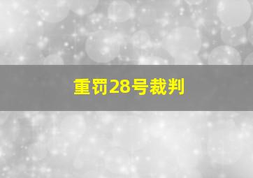 重罚28号裁判