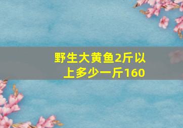 野生大黄鱼2斤以上多少一斤160