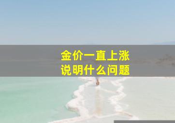 金价一直上涨说明什么问题