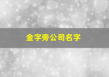 金字旁公司名字