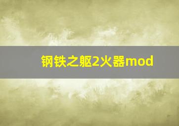 钢铁之躯2火器mod