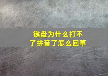 键盘为什么打不了拼音了怎么回事