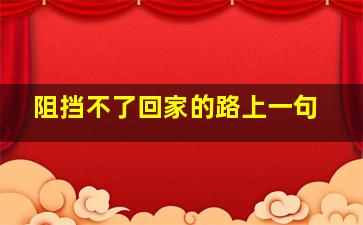 阻挡不了回家的路上一句