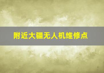 附近大疆无人机维修点