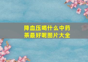 降血压喝什么中药茶最好呢图片大全