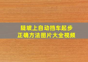 陡坡上自动挡车起步正确方法图片大全视频