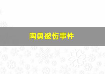 陶勇被伤事件