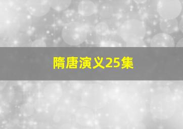 隋唐演义25集