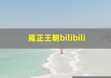 雍正王朝bilibili