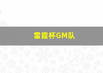 雷霆杯GM队