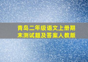 青岛二年级语文上册期末测试题及答案人教版