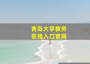 青岛大学教务在线入口官网