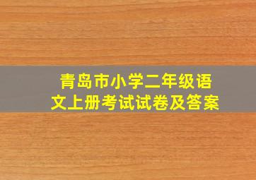 青岛市小学二年级语文上册考试试卷及答案