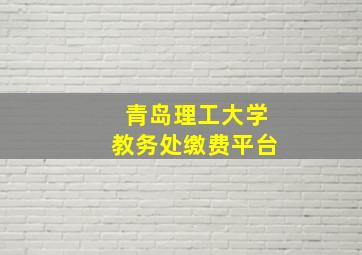 青岛理工大学教务处缴费平台