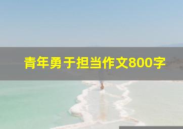 青年勇于担当作文800字