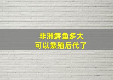 非洲鳄鱼多大可以繁殖后代了