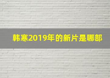 韩寒2019年的新片是哪部