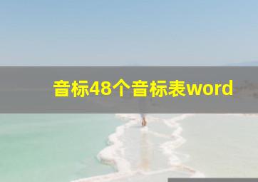 音标48个音标表word