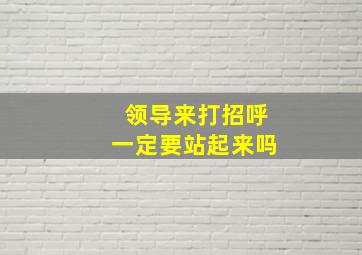 领导来打招呼一定要站起来吗