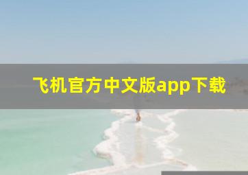 飞机官方中文版app下载