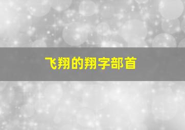 飞翔的翔字部首