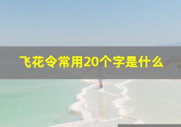 飞花令常用20个字是什么