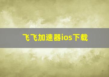 飞飞加速器ios下载