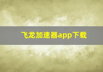 飞龙加速器app下载