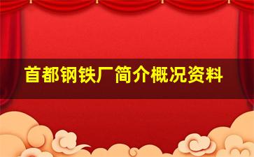 首都钢铁厂简介概况资料