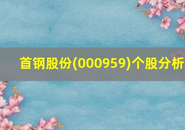 首钢股份(000959)个股分析