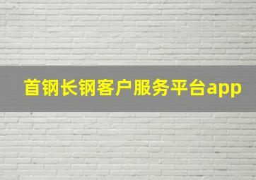 首钢长钢客户服务平台app