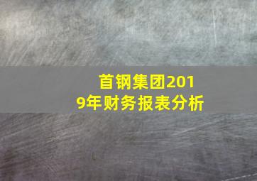 首钢集团2019年财务报表分析