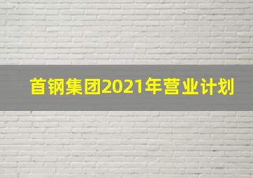 首钢集团2021年营业计划