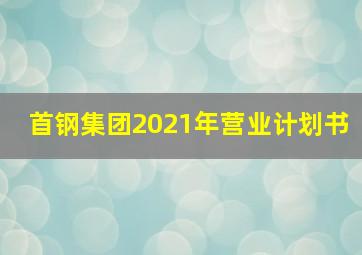 首钢集团2021年营业计划书