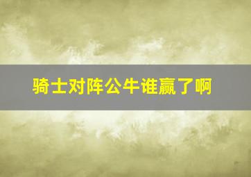 骑士对阵公牛谁赢了啊