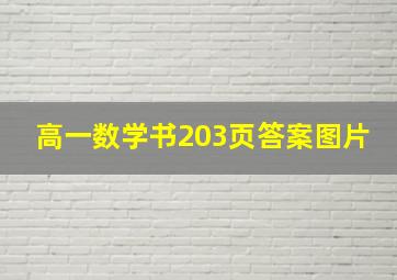 高一数学书203页答案图片