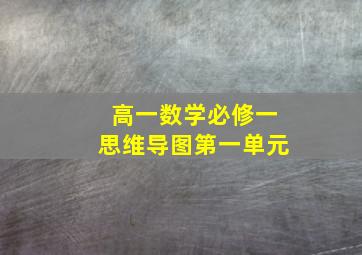 高一数学必修一思维导图第一单元