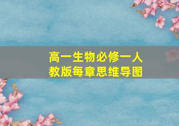 高一生物必修一人教版每章思维导图