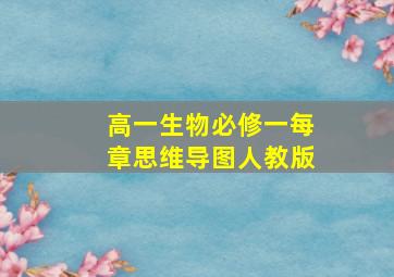 高一生物必修一每章思维导图人教版