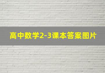 高中数学2-3课本答案图片