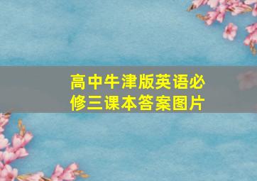 高中牛津版英语必修三课本答案图片