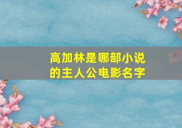 高加林是哪部小说的主人公电影名字