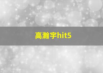 高瀚宇hit5