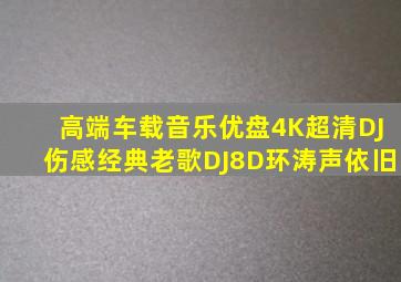 高端车载音乐优盘4K超清DJ伤感经典老歌DJ8D环涛声依旧