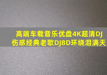 高端车载音乐优盘4K超清DJ伤感经典老歌DJ8D环绕泪满天