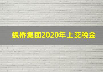 魏桥集团2020年上交税金