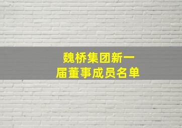 魏桥集团新一届董事成员名单