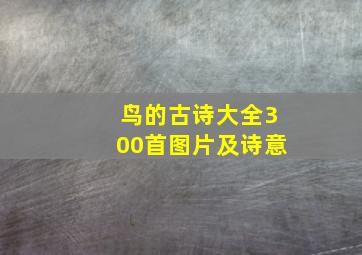 鸟的古诗大全300首图片及诗意